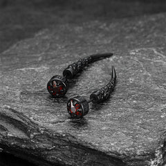 Brincos de pino Viking Rune Viking Nordic Star Rune Fang para homens