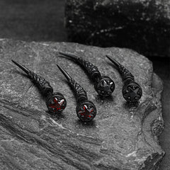 Brincos de pino Viking Rune Viking Nordic Star Rune Fang para homens