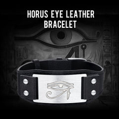 Egyptian Horus Eye Leather Wristband Son Bracelet