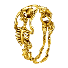 Pulseira de esqueleto de caveira em aço inoxidável casaivy