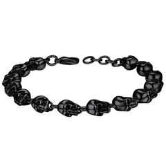 Gothic Linked Chain Skull Bracelet