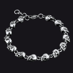 Gothic Linked Chain Skull Bracelet