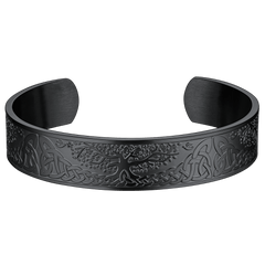 Pulseira de joia viking gravada, pulseira de árvore celta da vida