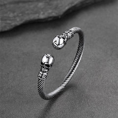 Skull Cuff Adjustable Bangle Bracelet