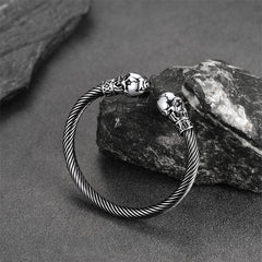 Skull Cuff Adjustable Bangle Bracelet