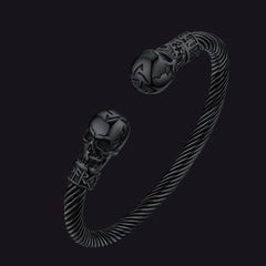 Skull Cuff Adjustable Bangle Bracelet