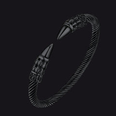 Pulseira pendente com caveira e runas vikings
