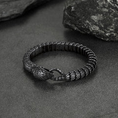 Viking Snake Jrmungandr Stainless Steel Bangle Bracelet