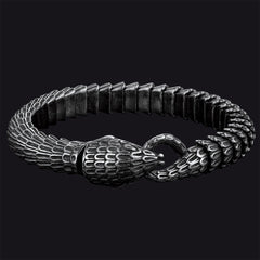 Viking Snake Jrmungandr Stainless Steel Bangle Bracelet