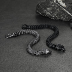 Viking Snake Jrmungandr Stainless Steel Bangle Bracelet