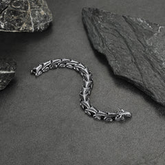 Pulseira Chunky Dragon Chain em Aço Inoxidável