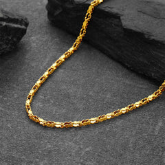 Colar de corrente de motociclista de aço inoxidável com cruz