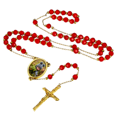 Rosário com foto personalizada, colar com contas de cruz, imagem feminina e masculina