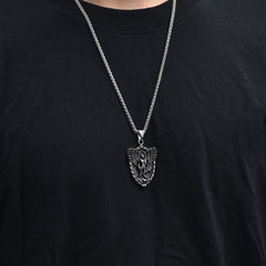 Colar com pingente de escudo arcanjo São Miguel masculino