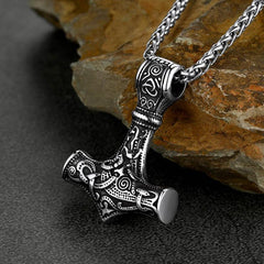 Nórdico Viking Thors Martelo Colar Mjolnir Pingente Masculino