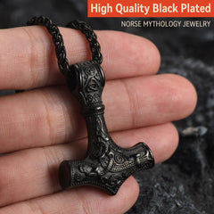 Nórdico Viking Thors Martelo Colar Mjolnir Pingente Masculino