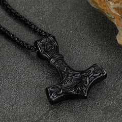 Nórdico Viking Thors Martelo Colar Mjolnir Pingente Masculino