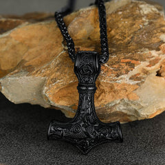Nórdico Viking Thors Martelo Colar Mjolnir Pingente Masculino