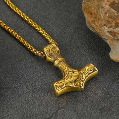Nórdico Viking Thors Martelo Colar Mjolnir Pingente Masculino