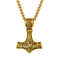 Nórdico Viking Thors Martelo Colar Mjolnir Pingente Masculino