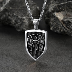 Colar de Proteção Escudo Arcanjo São Miguel Masculino