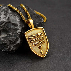Colar de Proteção Escudo Arcanjo São Miguel Masculino