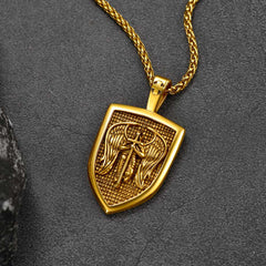 Colar de Proteção Escudo Arcanjo São Miguel Masculino
