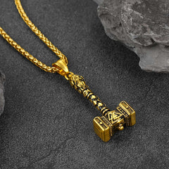 Thors Martelo Colar Viking Mjolnir Charme Masculino