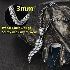 Colar de chifre italiano Cornicello Amuleto Pingente Homens Mulheres