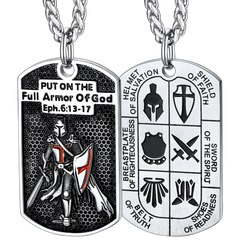 Catholic Knights Templar Dog Tag Necklace Men Women