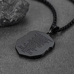 Colar com pingente católico de São Miguel para homens