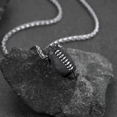 Colar com pingente de futebol americano para homens fãs de esportes