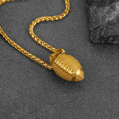 Colar com pingente de futebol americano para homens fãs de esportes