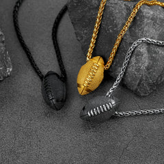 Colar com pingente de futebol americano para homens fãs de esportes