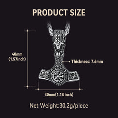 Colar Viking Thors Martelo Mjolnir Pingente Joia Presente Masculino