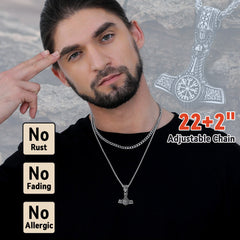 Colar Viking Thors Martelo Mjolnir Pingente Joia Presente Masculino