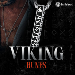 Colar com pingente de barra de runas viking gravadas, joia masculina