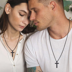 Colar de cruz Viking Runa Amuleto Pingente Homens Mulheres