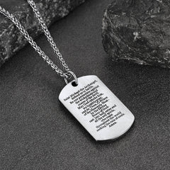 Colar de identificação com pingente de arcanjo católico São Miguel para homens