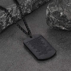 Colar de identificação com pingente de arcanjo católico São Miguel para homens