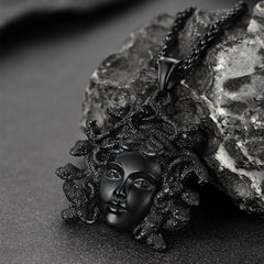 Vintage Medusa Necklace Amulet Pendant Women Men