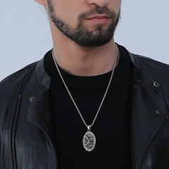 Colar com Medalha Oval Arcanjo São Miguel