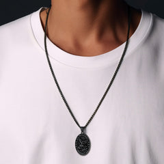 Colar com Medalha Oval Arcanjo São Miguel