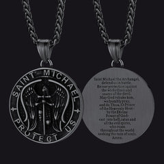 Colar com Medalha Oval Arcanjo São Miguel