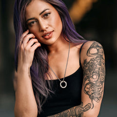 Colar de círculo rúnico viking nórdico masculino e feminino