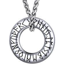 Colar de círculo rúnico viking nórdico masculino e feminino