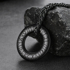 Colar de círculo rúnico viking nórdico masculino e feminino