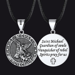 Colar com pingente de Arcanjo São Miguel Masculino