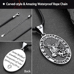 Colar com Medalha Oval Arcanjo São Miguel