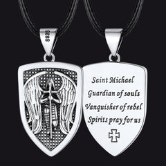Colar de Proteção Escudo Arcanjo São Miguel Masculino